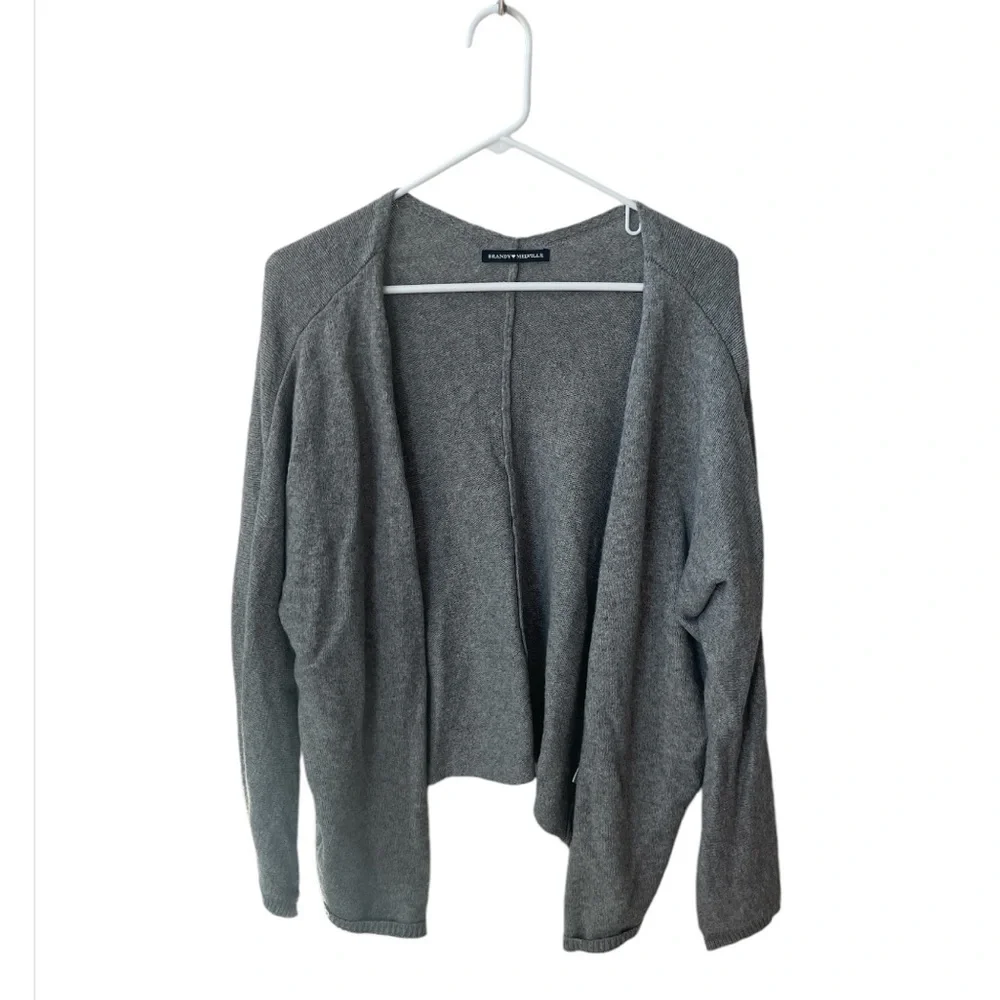 Brandy Melville Grey Open Front Short Cardigan OS - Picture 2 of 3